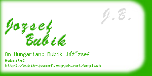 jozsef bubik business card